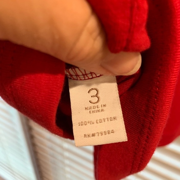 Chicos Razzle Red True Color 3/4 Sleeve Cotton Tee Size 16(Chicos 3) NWT - Picture 4 of 6